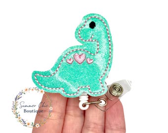 Dino Badge Reel, RN Badge Reel, Nurse Badge Reel, Glitter Dinosaur Badge Reel, Medical Badge Reel, Badge Reel, Badge Holder