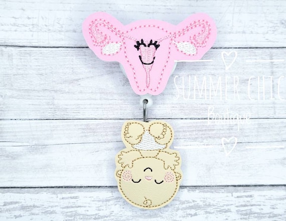 Labor and Delivery Badge Reel, Baby Badge Reel, Uterus and Baby Nurse Badge  Reel, Badge Reel, RN Badge Reel, Badge Reel, Badge Holder