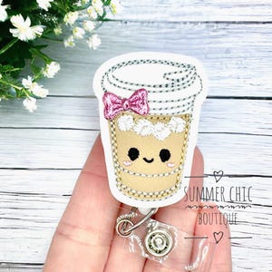 Iced Coffee Badge Reel, Medical Badge Reel, Nurse Badge Reel, Badge Reel, RN Badge Reel, Medical Badge Reel, Badge Reel, Badge Holder