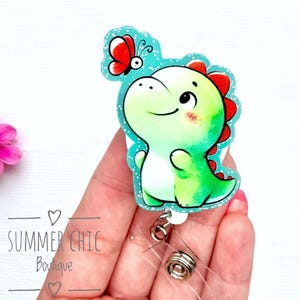 Nurse Badge Reel, RN Badge Reel, Nurse Badge Reel, Glitter Dino Badge Reel, Medical Badge Reel, Badge Reel, Badge Holder, Dinosaur Badge