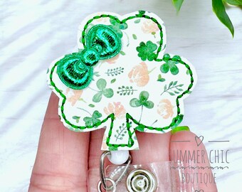 St Patricks Badge Reel, Shamrock Badge Reel, Medical Badge Reel, Nurse Badge Reel, RN Badge Reel, Medical Badge Reel, Badge Reel