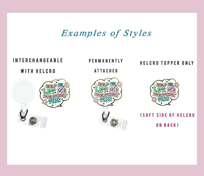 examples of styles on a white background