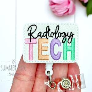 Colorful Radiology Tech Badge Reel, Radiology Badge Reel, Radiologist Badge Reel, RN Badge Reel, Medical Badge Reel, Badge Reel,