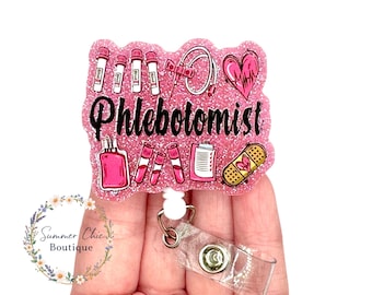 Phlebotomist Badge Reel, Medical Badge Reel, Phlebotomist Badge Reel, Phlebotomy Badge Reel