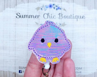 Glitter Easter Chick Badge Reel, Nurses Badge Reel, Medical Badge Reel, Nurse Badge Reel, Chick Badge Reel, RN Badge Reel, Medical Badge