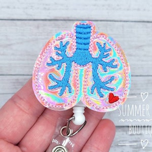 Holo Lungs Badge Reel, Nurses Badge Reel, Nurse Badge Reel, Badge Reel, Medical Badge Reel, Badge Reel, Badge Holder, Retractable Reel,