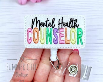 Colorful Mental Health Counselor Badge Reel, Mental Health Badge Reel, Medical Badge Reel, Nurse Badge Reel, RN Badge Reel, Badge Reel