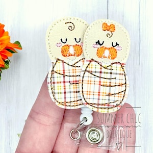 Fall Swaddled Babies, Labor and Delivery Badge Reel, Baby Burritos Badge Reel, Badge Reel, RN Badge Reel, NICU Badge Reel