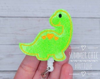 Glitter Dino Badge Reel, RN Badge Reel, Nurse Badge Reel, Dino Badge Reel, Medical Badge Reel, Badge Reel, Badge Holder, Retractable Reel