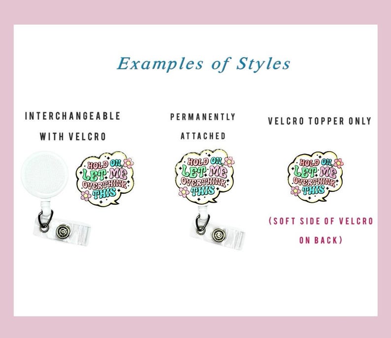 examples of styles on a white background