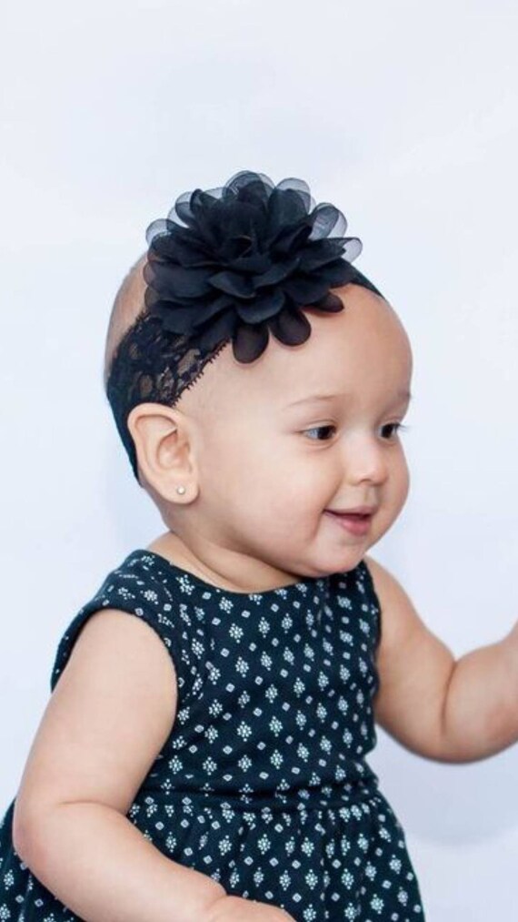 black newborn headband