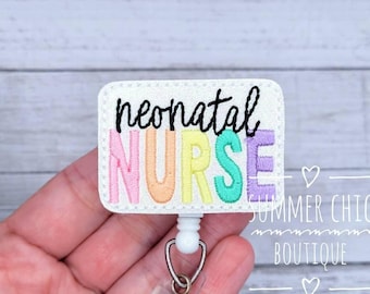 Neonatal Nurse Badge Reel, RN Badge Reel, Medical Badge Reel, Badge Reel, Badge Holder, Retractable Reel, NICU Badge Reel