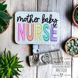 Mother Baby Badge Reel, Labor and Delivery Badge Reel, Nurse Badge Reel, Badge Reel, Medical Badge Reel, Badge Holder