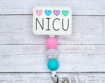 Glitter NICU Badge Reel, Labor and Delivery Badge Reel, Neonatal Nurse Badge Reel, RN Badge Reel, Maternity Badge Reel