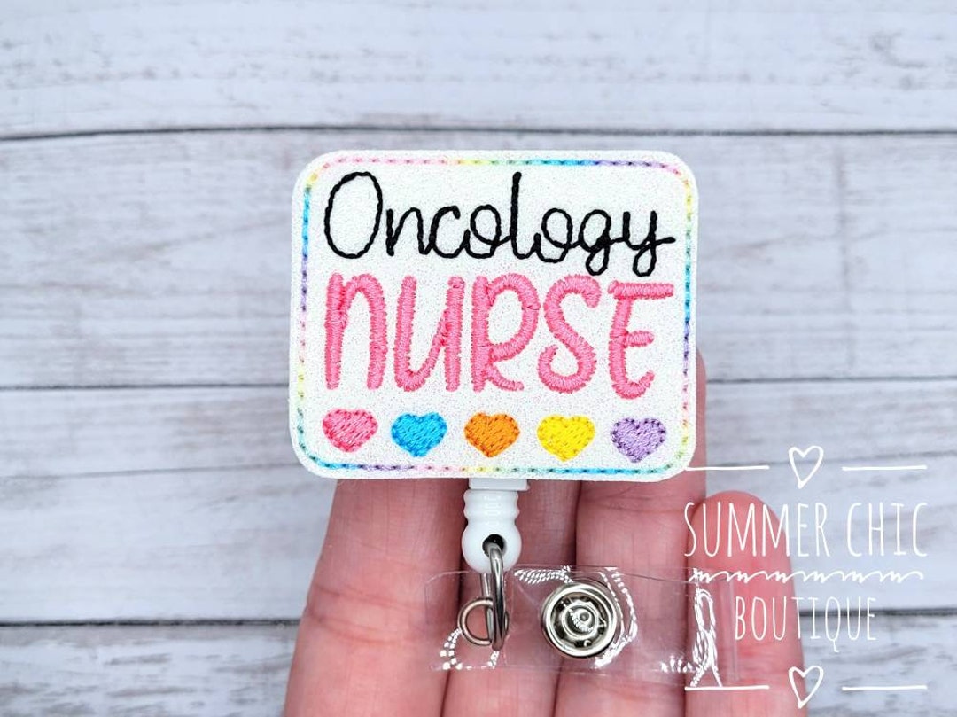 Colorful Oncology Nurse Badge Reel, Oncology Badge Reel, Medical Badge