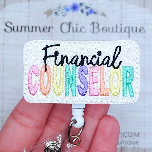 Financial Counselor Badge Reel, Finance Badge Reel, Medical Badge Reel, Badge Reel, Badge Holder, Retractable Reel, Badge Reel, ID Holder