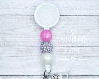 Beaded Badge Reel Nurse Badge Reel, Nurses Badge Reel, Pediatric Badge Reel, Beaded Badge Reel,  Badge, RN Badge Reel, Interchangeable Badge