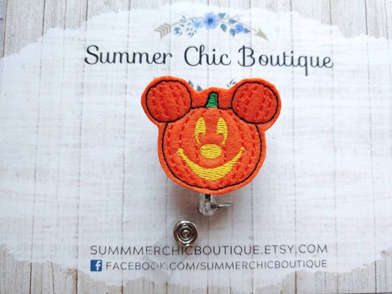 Nurse Badge Reel Badge Holder RN Badge Reel Mouse Badge Reel Medical Badge Reel Pumpkin Mouse Badge Reel Medical Badge Reel