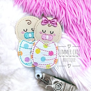 Boy and Girl Swaddled Babies Labor and Delivery Badge Reel, Baby Burritos Badge Reel, Badge Reel, RN Badge Reel, NICU Badge Reel