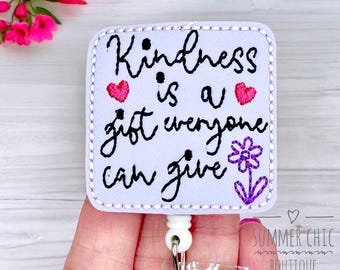 Kindness is A Gift Everyone Can Give Badge Reel, Medical Badge Reel, Nurse Badge Reel, Badge Reel, RN Badge Reel, Medical Badge