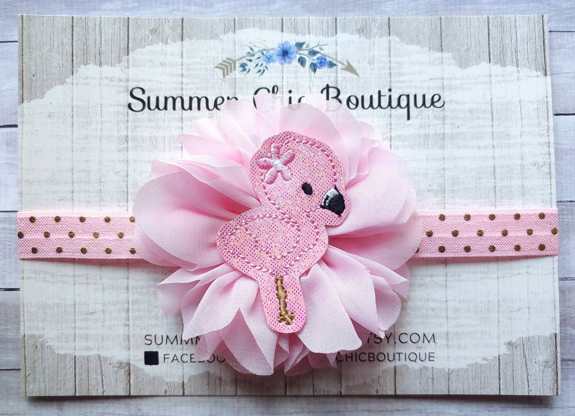 Flamingo Headband Pink Flamingo Headband Infant Headband Etsy