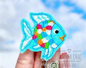 Rainbow Fish Badge Reel, Nurses Badge Reel, Medical Badge Reel, Nurse Badge Reel, Bass Badge Reel, Badge Reel, Medical Badge Reel,