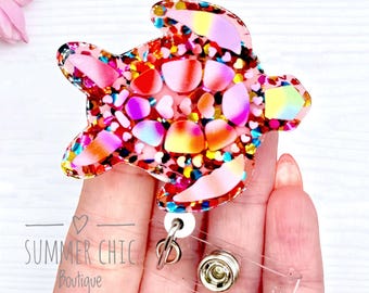 Glitter Turtle Badge Reel, Medical Badge Reel, Nurse Badge Reel, RN Badge Reel, Medical Badge Reel, Badge Reel, Badge Holder