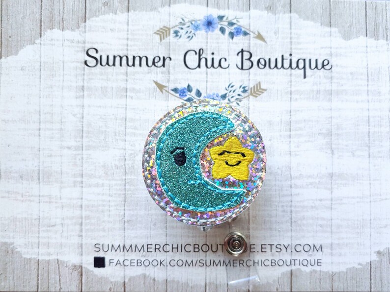 Badge Reel Medical Badge Reel Nurse Badge Reel Medical Badge Reel Moon and Star Nurses Badge Reel RN Badge Reel Sunshine Badge Reel