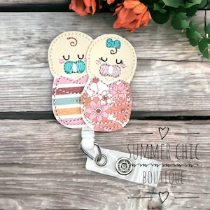 Boho Boy and Girl Swaddled Babies Labor and Delivery Badge Reel, Baby Burritos Badge Reel, Badge Reel, RN Badge Reel, NICU Badge Reel