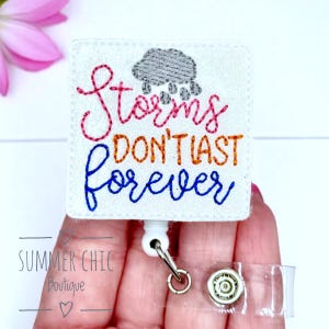 Glitter Storms Don't Last Forever Badge Reel, Mental Health Badge Reel, Medical Badge Reel, Nurse Badge Reel, Badge Reel, Medical Badge Reel