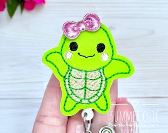 Cute Turtle Badge Reel, Medical Badge Reel, Nurse Badge Reel, RN Badge Reel, Medical Badge Reel, Badge Reel, Badge Holder