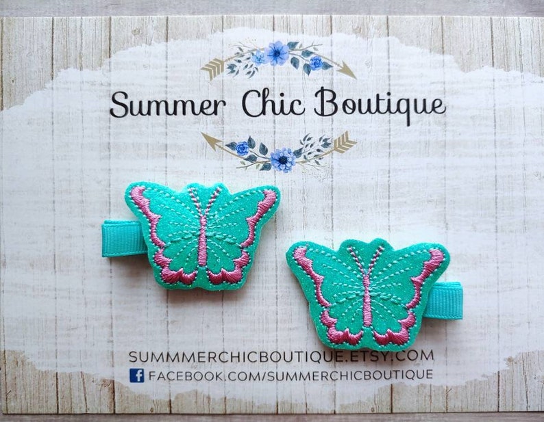 Butterfly Hair Clips Girl Clips Mini Clip Toddler Clip Girl Hair Clips Toddler Hair Clips