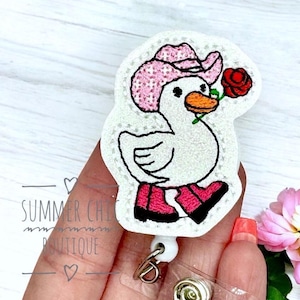 Goose Valentine Badge Reel, Goose Badge Reel, Valentine Badge Reel, ID Holder Medical Badge Reel, Nurse Badge Reel, RN Badge Reel