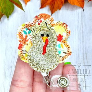 Fall Turkey Badge Reel, Medical Badge Reel, Nurse Badge Reel,  Turkey Badge Reel, Thanksgiving Badge Reel, Medical Badge Reel, Badge Reel