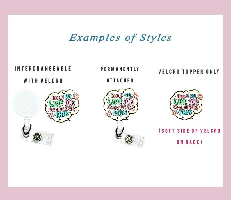 examples of styles on a white background