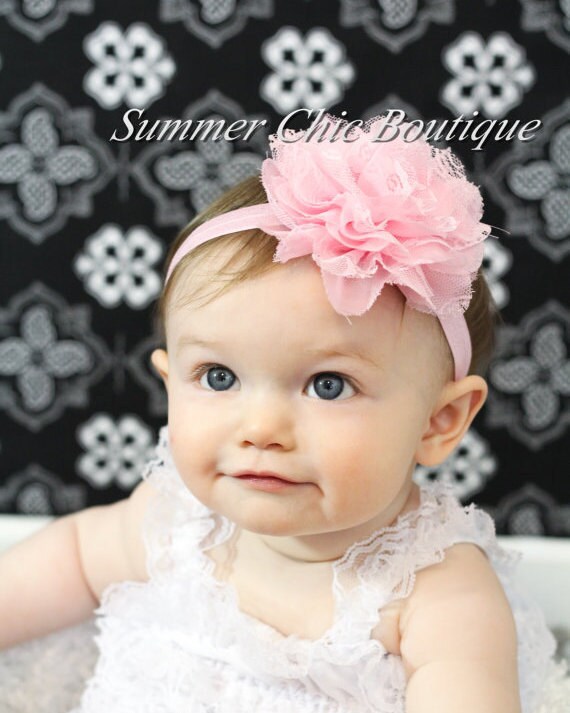 Light Pink Baby Headband Infant Headband Newborn Headband Etsy
