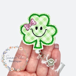 Plaid Shamrock Badge Reel, St Patricks Badge Reel, Nurses Badge Reel, Medical Badge Reel, Nurse Badge Reel, Badge Reel, Badge Holder