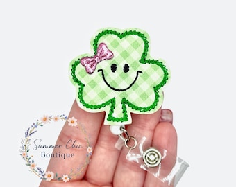 Plaid Shamrock Badge Reel, St Patricks Badge Reel, Nurses Badge Reel, Medical Badge Reel, Nurse Badge Reel, Badge Reel, Badge Holder