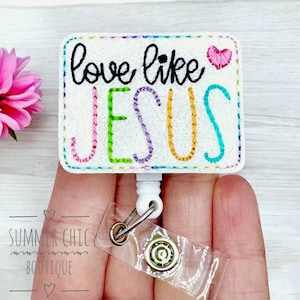 Love Like Jesus Badge Reel, Medical Badge Reel, Nurse Badge Reel, Badge Reel, Medical Badge Reel, Faith Badge Reel, Badge Holder,