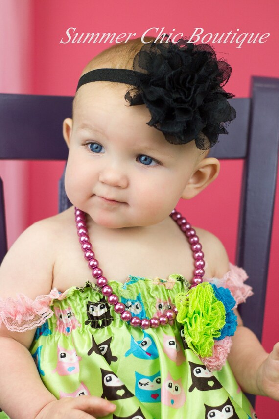 Black Baby Headband Infant Headband Newborn Headband Black Etsy