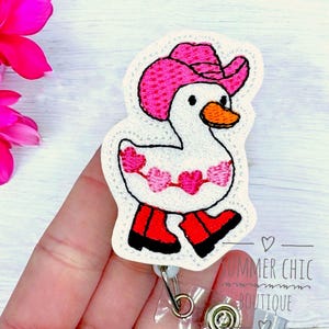 Goose Valentine Badge Reel, Goose Badge Reel, Valentine Badge Reel, ID Holder Medical Badge Reel, Nurse Badge Reel, RN Badge Reel