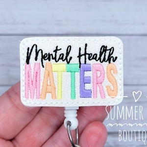 Colorful Mental Health Matters Badge Reel, Mental Health Badge Reel, Medical Badge Reel, Nurse Badge Reel, RN Badge Reel, Medical Badge Reel