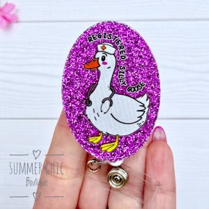 Registered Silly Goose Badge Reel, Medical Badge Reel, Nurse Badge Reel, Goose Badge Reel, RN Badge Reel, Badge Reel, Badge Holder