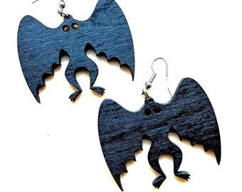 Laser Cut Mothman Earrings