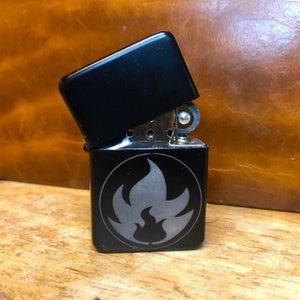 Custom engraved Fire Energy | Red Mana | Mountain Land | Fire Nation lighter