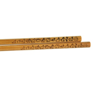 Engraved Fruits Basket Chopsticks