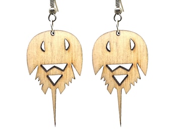 Wood Earrings - Laser Cut - Horseshoe Crab - Limulus Polyphemus