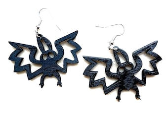 Laser Cut Cute Mothman Earrings