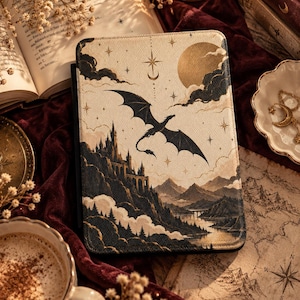 Etui na Kindle'a Fourth Wing, etui na czytnik e-booków Dragon Rider, prezent dla miłośnika fantasy