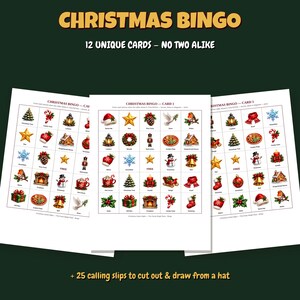 Printable Christmas Games Bundle | Christmas Board Game, Bingo & Trivia | Print and Play Family Game Night | Letter + A4 | Instant Download image 3